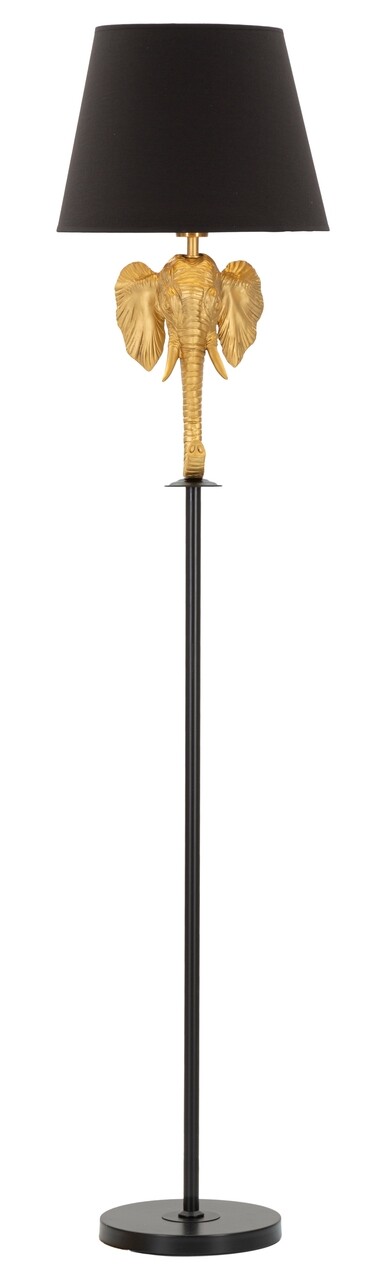 Lampadar, Mauro Ferretti, Elephant, Ø 37 x 164 cm, polirasina/fier/hartie/textil, auriu/negru - imagine 7